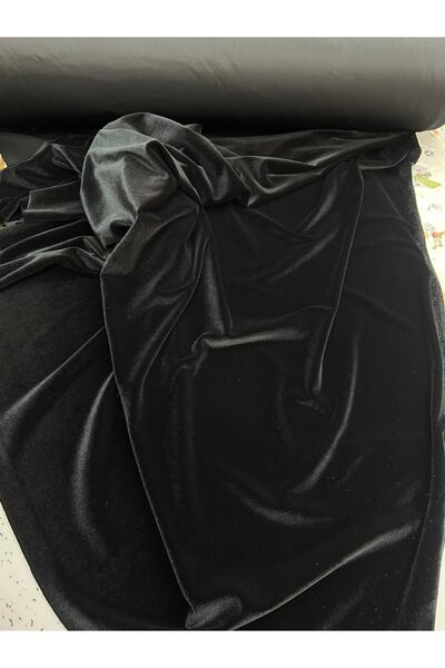 Kadife Ύφασμα Lycra μεγαλύτερου μεγέθους - Μαύρο