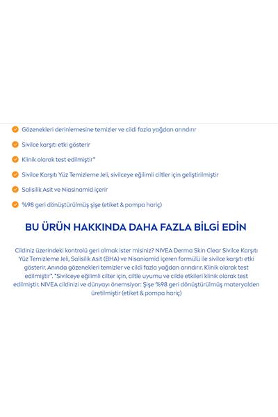 NIVEA Derma Skin Clear Sivilce Karşıtı Arındırıcı Tonik__200ml Hediyeli