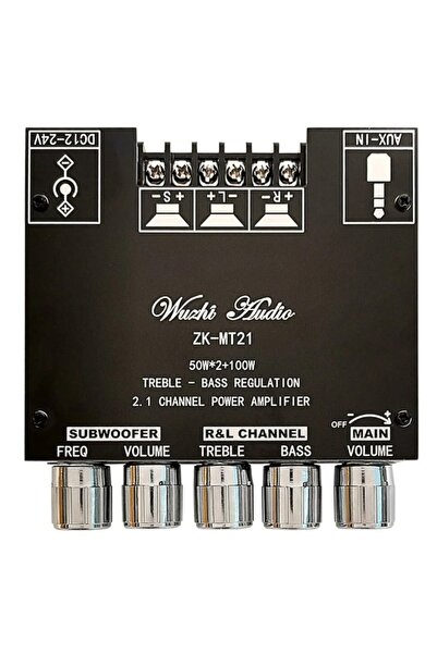 Genel Markalar Zk-mt21 2x50w + 100w Bluetooth 5.0 2.1 Kanal Amfi Modülü