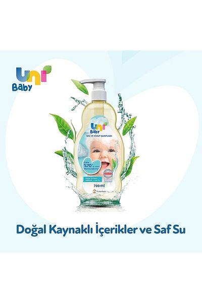Uni 700 ml Baby Hair and Body Shampoo Set