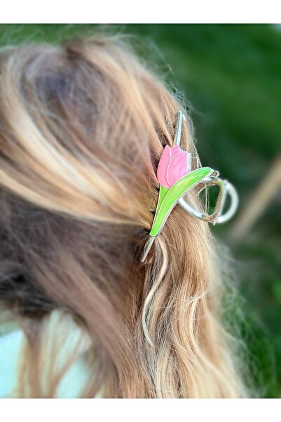 QUEEN AKSESUAR Luxury Metal Large Tulip Flower Gold Buckle Women's Children's Buckle