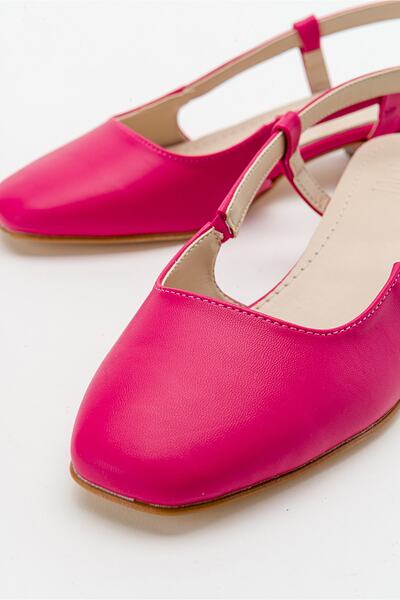 Luvi 66 Fuşya Cilt Kadın Topuklu Sandalet