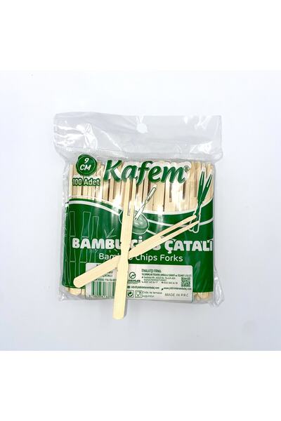 KAFEM Bambu Cips Çatalı 9 Cm 100 Adet X 10 Paket -
