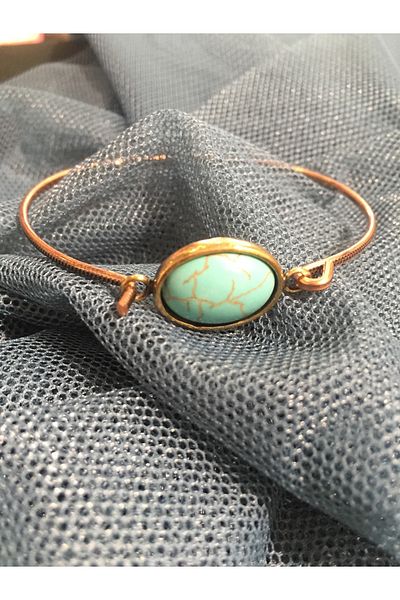 kapris concept Turquoise Stone Copper Antique Bracelet