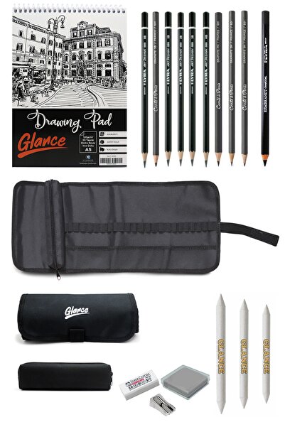 GLANCE Eskiz Defteri A5 120 gr 50yp Conte A Paris-lyra Dereceli Kalem Karakal...