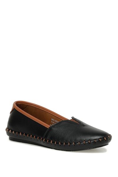 Polaris 108870 Black Comfort Sole Genuine Leather Women's Shoes