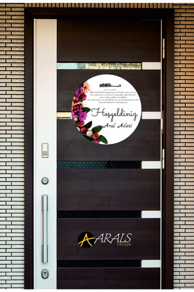Arals Design Kişiye Özel Isimli Tasarımsal Kapı Süsü Uv Baskı