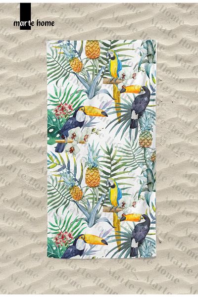 Marte Home Πετσέτα θαλάσσης Tropicals 2 με στάμπα