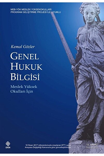 Ekin Basım Yayın Genel Hukuk Bilgisi 19.Baskı