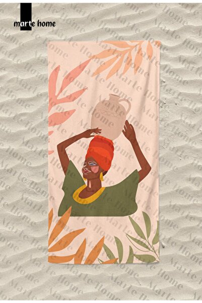 Marte Home المرأة الأفريقية K - منشفة الشاطئ المطبوعة