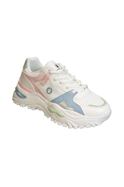lumberjack Femei Alb Inside Roz Albastru Culori Talpa groasa Walking Sneacer Pantofi sport