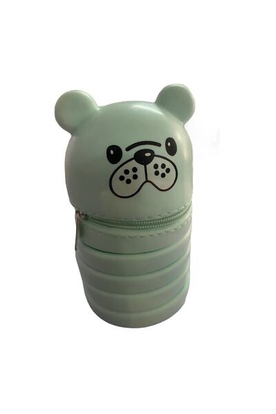 FLY COLOR Hayvan Figürlü Akordiyon Silikon Boyutu Ayarlanabilen Kalemlik