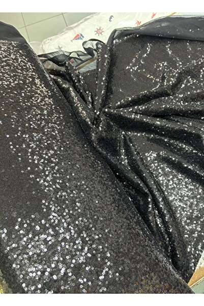 payet pul 3 مم.قماش الترتر - أسود