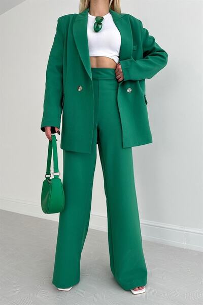 Çnru Yandan Fermuarlı Palazzo Kadın Pantolon