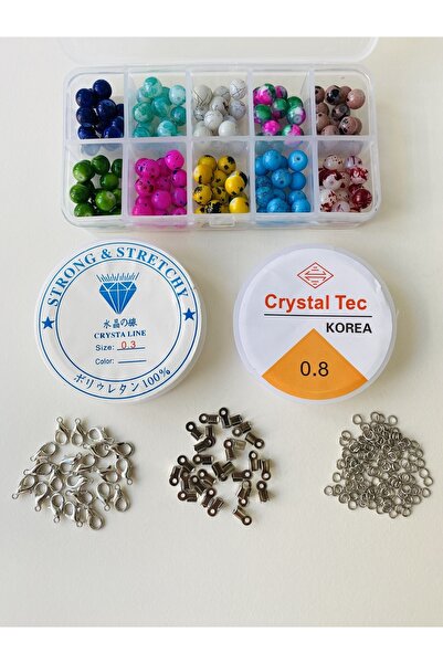 yağmur gökçe Br. 111 Šarene staklene perle 8 mm Set za izradu nakita - Set za...