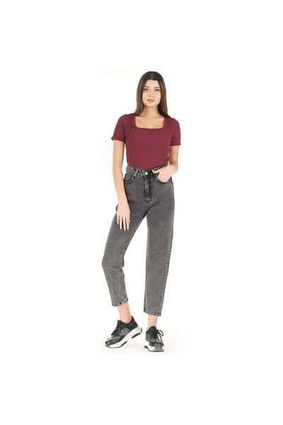 SHEVEGA S.t.a.r Smoked Lycra Mom Jean