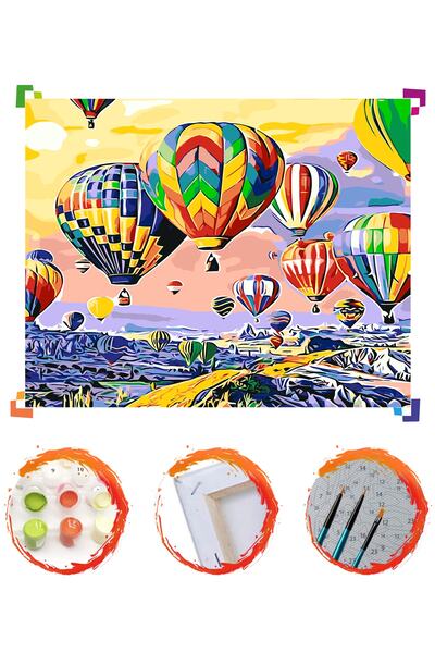 PlusHobby Plus Hobby Sb97 - Kapadokya Balonları Sayılarla Boyama Seti 40x50cm...
