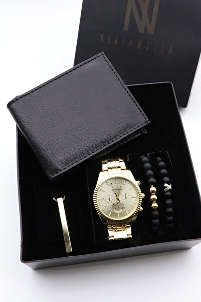 Northwatch Erkek Kol Saati Kolye Cüzdan Ve Bileklik Set