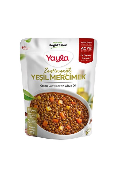 Yayla Yemek Hazır Zeytinyağlı Yeşil Mercimek 250 gr