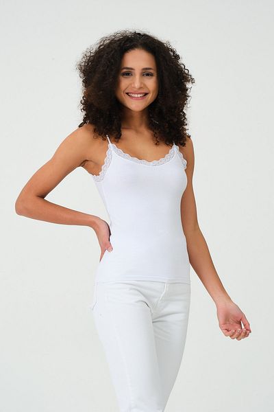 efstyle Cotton Rope Strap Lace Tank Top