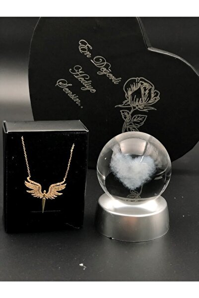 Masalsı Concept Anneler Gününe Özel Hediye Seti Kalpli Kutu Içerisinde Zirkon...