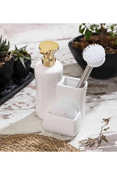SADO Soft Fırçalı Porselen Sıvı Sabunluk