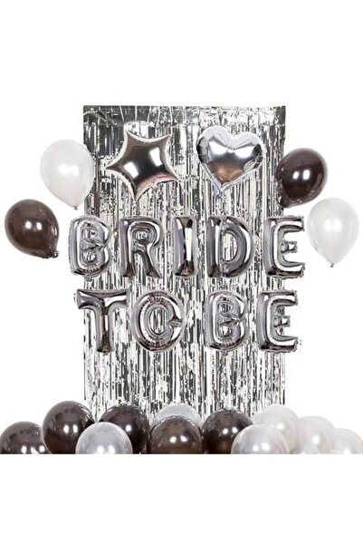 MFM Parti Bride To Be Gümüş Folyo Balon Seti
