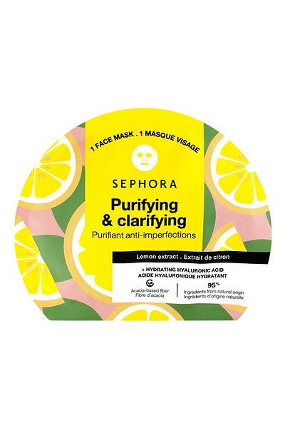 SEPHORA Lemon Color Fruit&Plant + Hyaluronic Acid Mask - Paper Face Mask