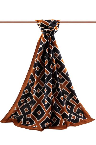 Vissona Γυναικείο σάλι Tan Luxury Medina Silk