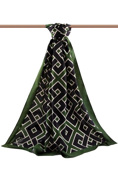 Vissona Γυναικείο σάλι πολυτελείας Medina Silk Emerald Green