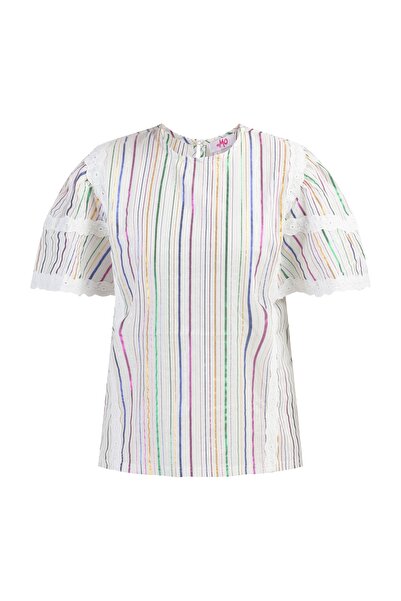 myMo Bluse mit Metalik-Streifen esha