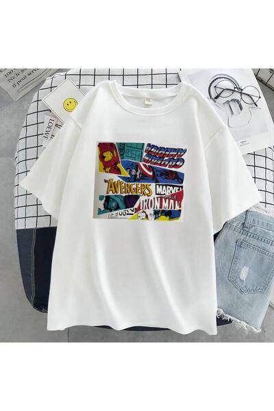 Serays moda Süperkahramanlar Baskılı Kız/erkek Çocuk Tişört