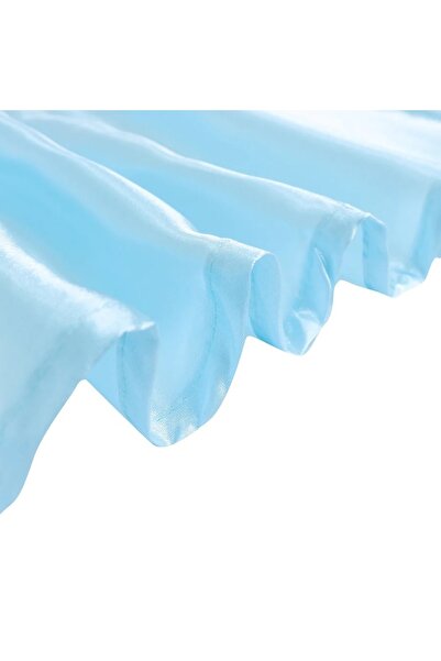 PratikDikisco Gök Mavi Saten Masa Örtüsü
