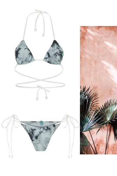 XEG Yeşil Batik Ipli Bikini Takım