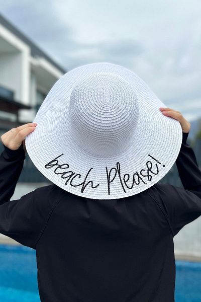 Remsa Mayo قبعة من القش الأبيض من Beach Please - Rş-35