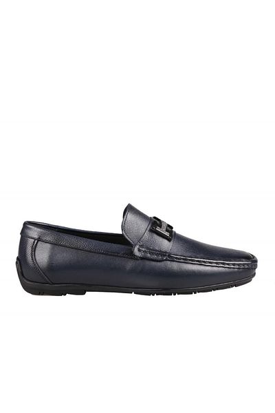 MARCOMEN Ανδρικά παπούτσια casual 17344 από γνήσιο δέρμα Navy Blue