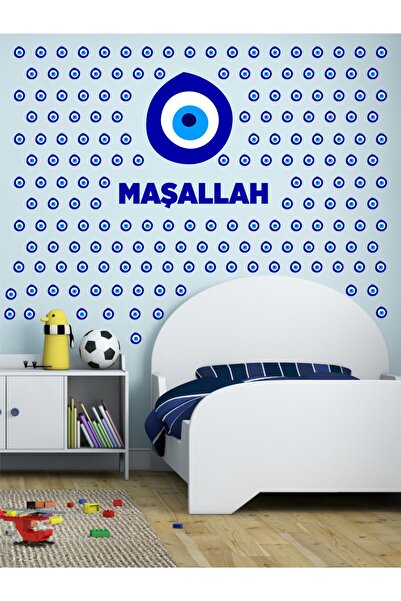 efekt reklam Nazar Boncuğu Çocuk Bebek Odası Yapışkanlı Duvar Kağıdı Aksesuar...