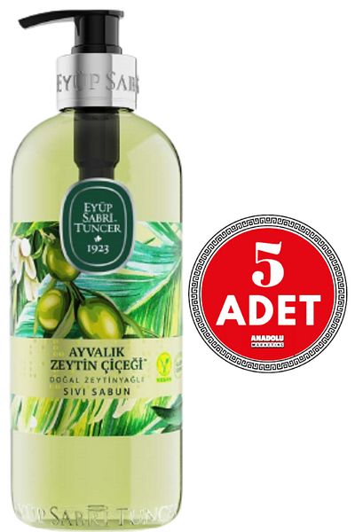 Eyüp Sabri Tuncer Ayvalık Olive Flower Natural Olive Oil Liquid Soap 500 ml 5 Pieces
