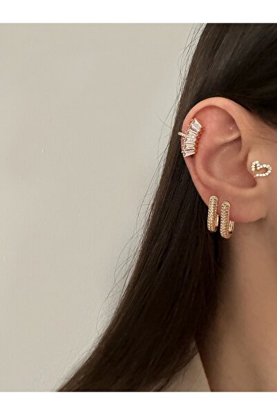 Okko Store Taşlı Dikdörtgen 2'li Küpe