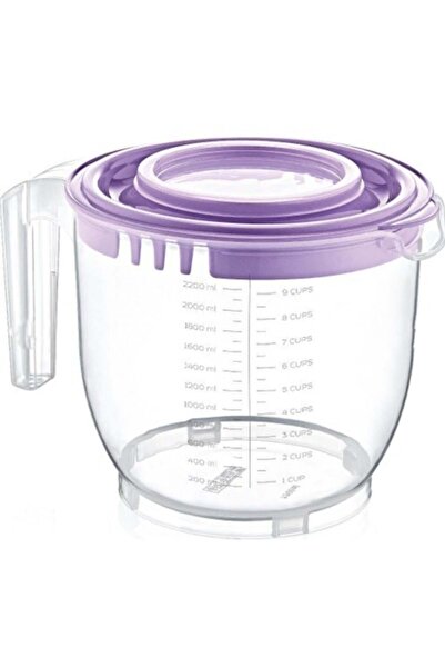 Hanedan Non-Splashing Mixer Bowl with Special Protection Lid 2200 Milliliter