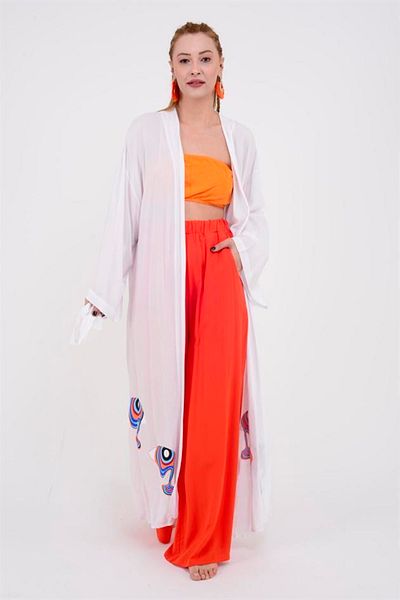 ZTO Women's Jellyfish Printed Kimono