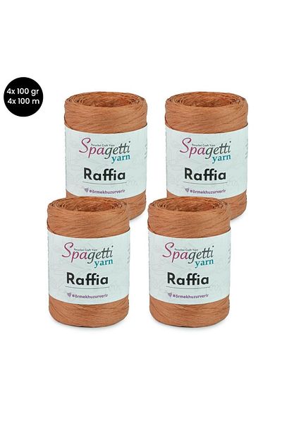 Spagettiyarn Νήματα πλεξίματος χειρός πλακιδίων Raffia 4 τεμαχίων
