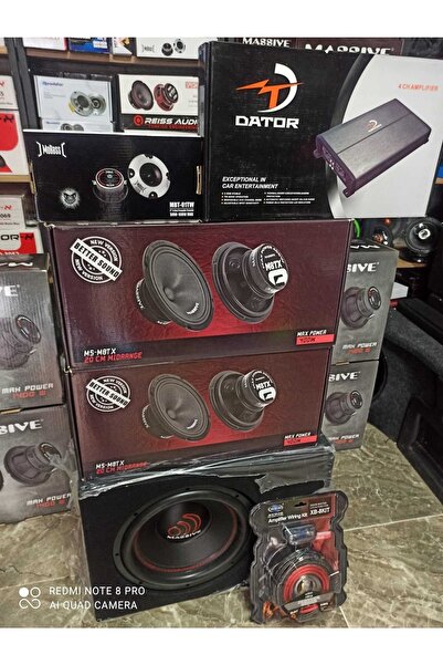 DATOR 4 Kanal Amfi Massive 2 Takım 4 Adet Midrange Massive 30 Cm Bas Mobas Do...