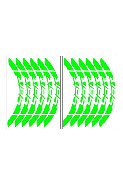 Gogo Florasan Yeşil Yamaha Ybr Uyumlu Büyük Jant Şeridi