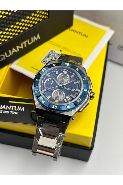 Quantum Brand Multifunction Steel Band Steel Case with Calendar Men's Wrist Watch
