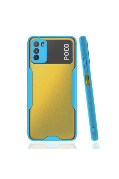 ZM STORE Xiaomi Poco M3 Case Camera Protected Frosted Transparent Parfait Cov...