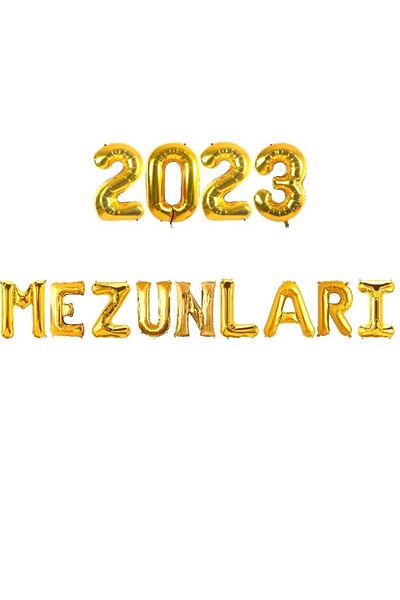 Happyland Graduation Celebration 2023 Graduates Written Graduation Ball Letter Foil Balloon Writing Set Gold