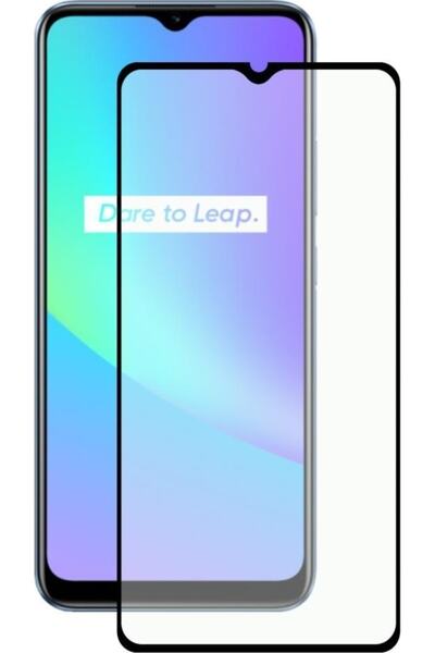 Case 4U Realme C25 Tam Kaplayan Fiber Nano Ekran Koruyucu Cam