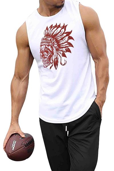 BLUU Indians Sleeveless Athlete T-shirt Tank Top Sports Singlet
