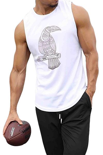 BLUU Parrot Sleeveless Athlete T-shirt Tank Top Sports Athlete